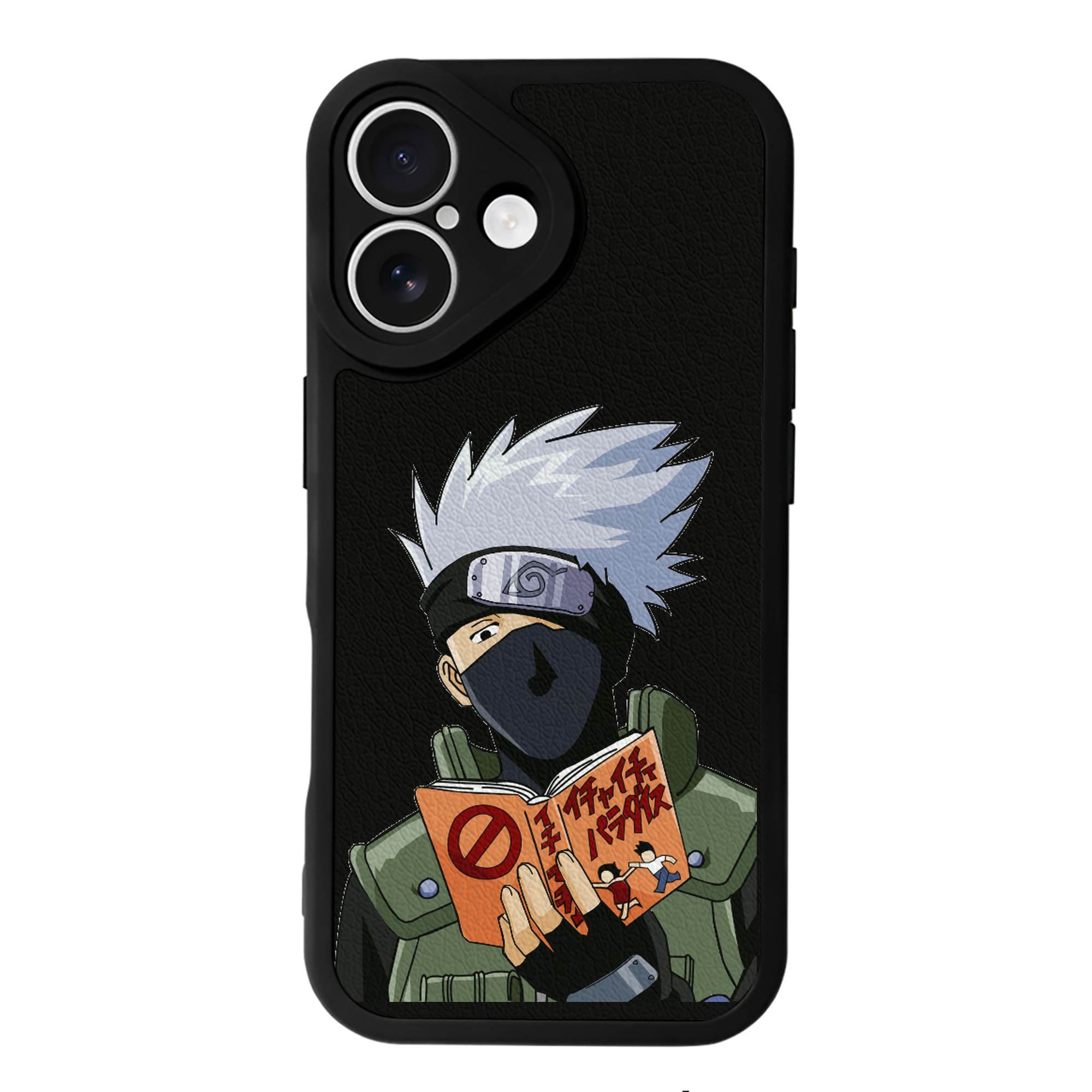 （画像用） NARUTO -ナルト- はたけ カカシ Hatake Kakashi 【iPhone 16シリーズ対応】シリコンスマホケース（レザー調） 材質：シリコン